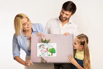 Printed Cork Memo Board in Flower Bouquet Design