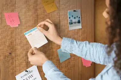 Cork memo board with wooden frame
