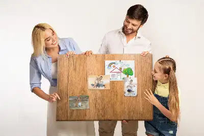 Cork memo board with wooden frame