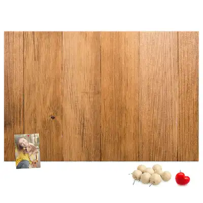 Cork memo board with wooden frame