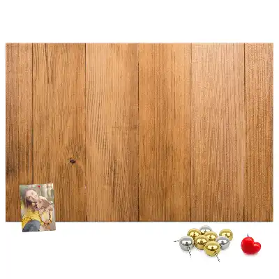 Cork memo board with wooden frame