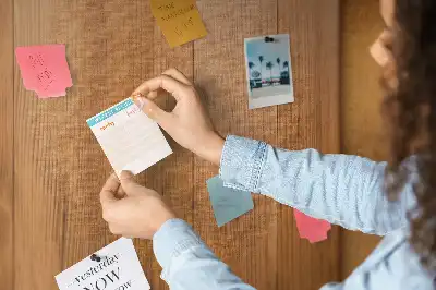 Cork memo board with wooden frame