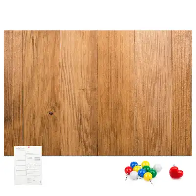 Cork memo board with wooden frame