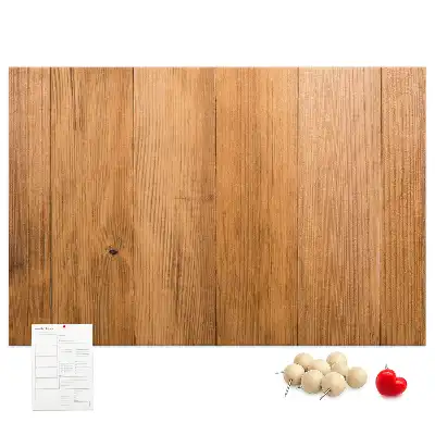 Cork memo board with wooden frame