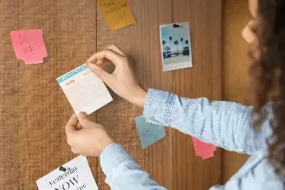 Cork memo board with wooden frame