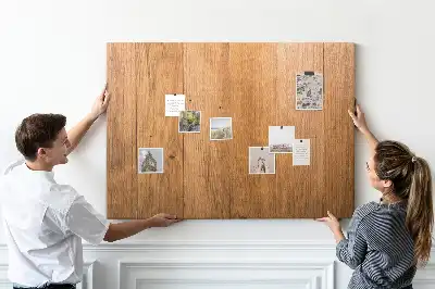 Cork memo board with wooden frame