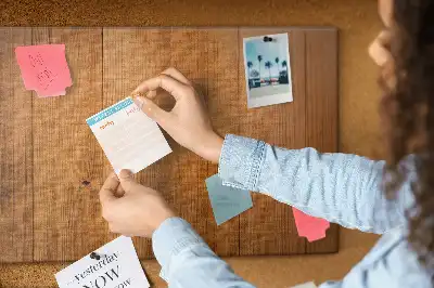 Cork memo board with wooden frame