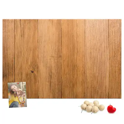 Cork memo board with wooden frame