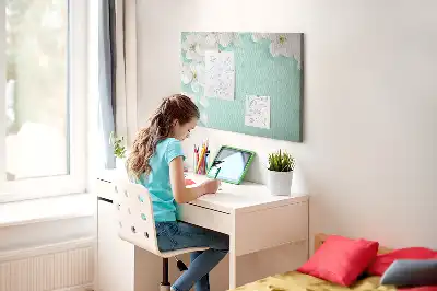 Blooming Daisies Printed Cork Board
