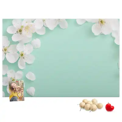 Printed Cork Board Blooming daisies