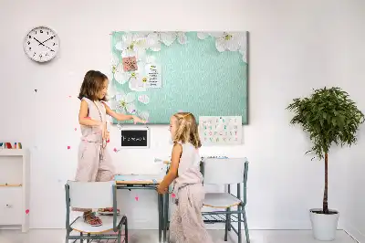 Blooming Daisies Printed Cork Board