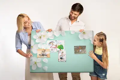 Printed Cork Board Blooming daisies