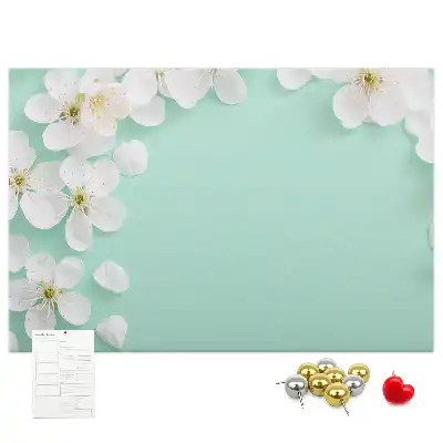Printed Cork Board Blooming daisies