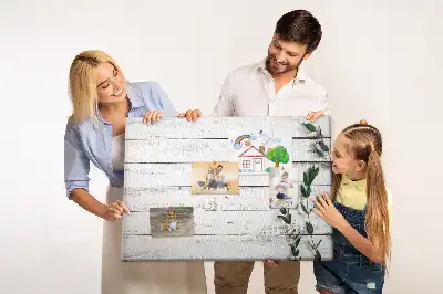 Printed Cork Memo Board with Wooden Frame