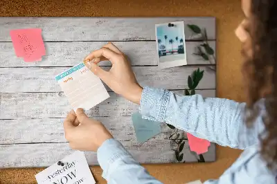 Printed Cork Memo Board with Wooden Frame