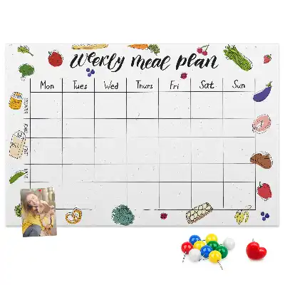 Printed Cork Board Weekly menu