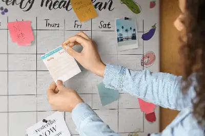 Printed Cork Board Weekly menu