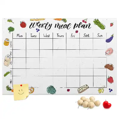 Printed Cork Board Weekly menu