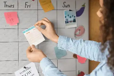 Printed Cork Board Weekly menu