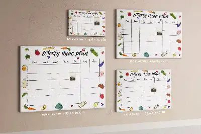 Printed Cork Board Weekly menu