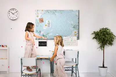 Printed Floral Cork Board