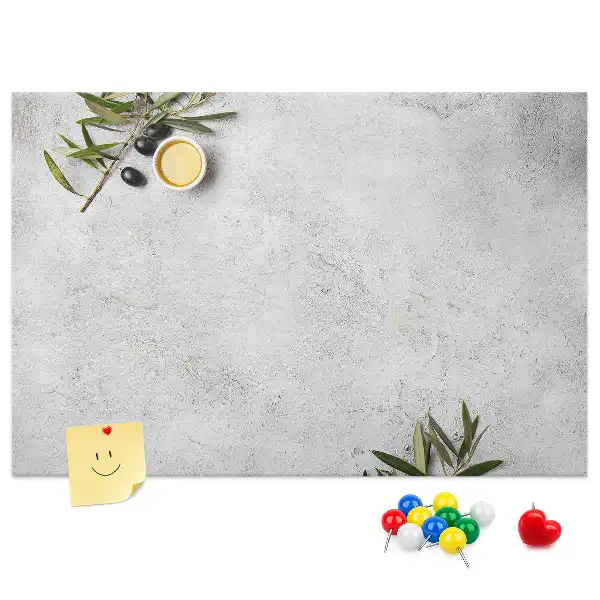 Minimalist Olives Printed Cork Memo Board