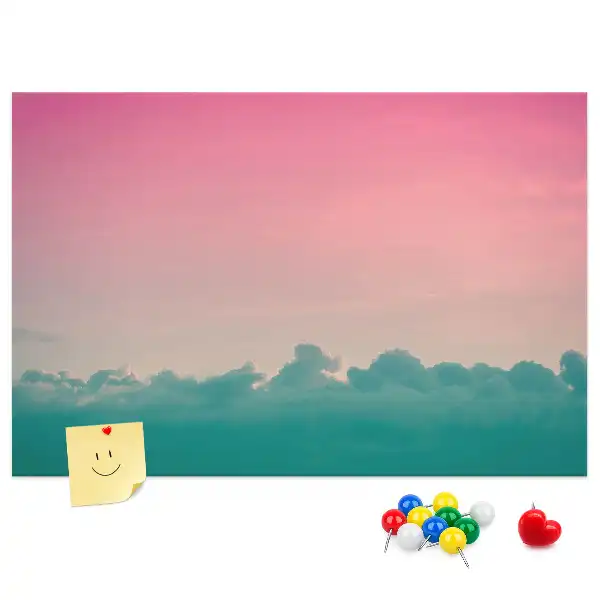 Gradient sky cork memo board