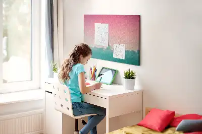 Gradient sky cork memo board