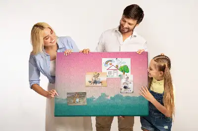 Gradient sky cork memo board