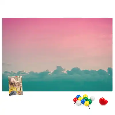 Gradient sky cork memo board