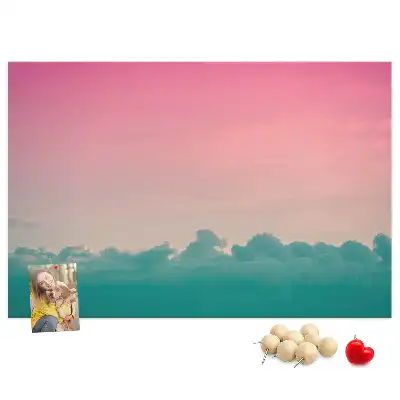 Gradient sky cork memo board