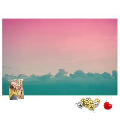 Gradient sky cork memo board