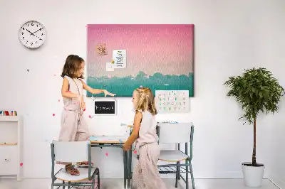 Gradient sky cork memo board