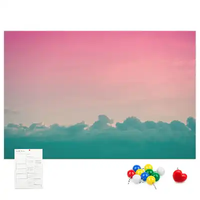 Gradient sky cork memo board