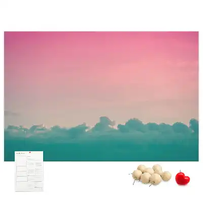 Gradient sky cork memo board