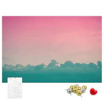 Gradient sky cork memo board