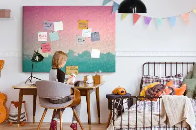 Gradient sky cork memo board