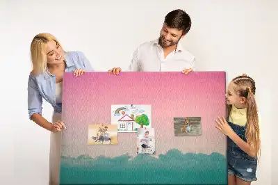 Gradient sky cork memo board