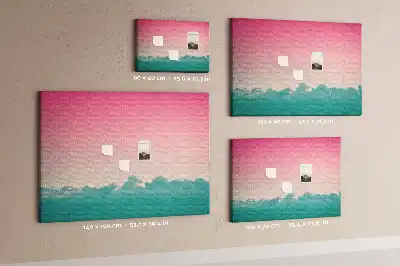 Gradient sky cork memo board