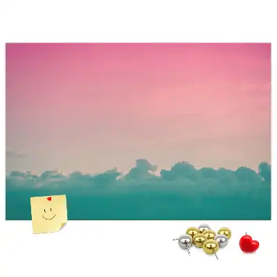 Gradient sky cork memo board