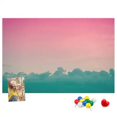 Gradient sky cork memo board