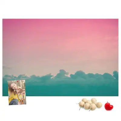 Gradient sky cork memo board