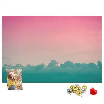 Gradient sky cork memo board