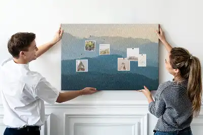 Printed Cork Board Landscape abstraction