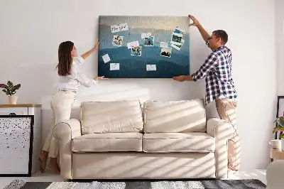Landscape Abstraction Printed Cork Board