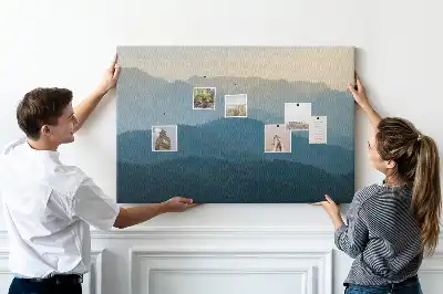 Landscape Abstraction Printed Cork Board