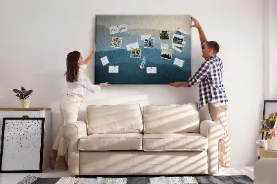 Landscape Abstraction Printed Cork Board