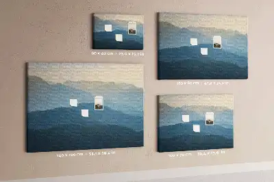 Landscape Abstraction Printed Cork Board