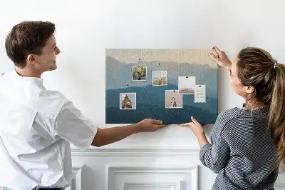 Landscape Abstraction Printed Cork Board