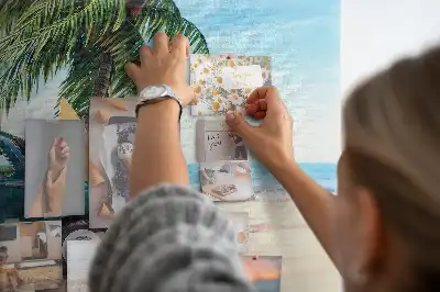 Holiday beach printed cork memo board